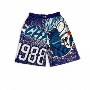 Mitchell & Ness Charlotte Hornets Purple Hardwood Classics Shorts